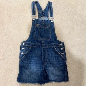 GAP Blue Denim Overalls with Button Accents